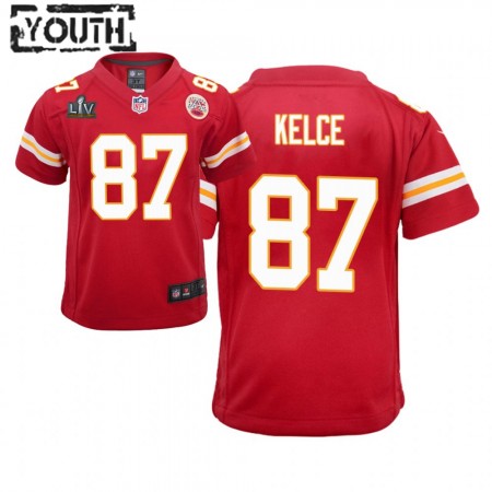 Kansas City Chiefs Tröjor Travis Kelce 87 Nike Röd 2021 Super Bowl LV - Barn Kansas City Chiefs Tröjor Travis Kelce 87 Nike Röd 2021 Super Bowl LV - Barn